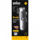 BRAUN Afeitadora de de Cuerpo Series 5 Bg 5500 Recargable Lavable con 2 Accesorios