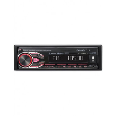 AIWA Radio Coche IC-300BT con Bluetooth/pendrive/aux/am-fm Negro