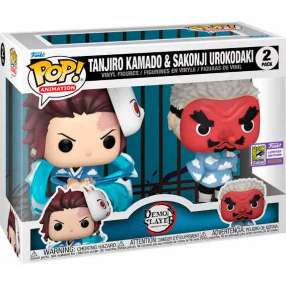 Pack FUNKO Pop Tanjiro Kamado y Sakonji Urokodaki Edición Limitada