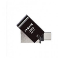 PHILIPS Pendrive 2 en 1 Tipo A/ Tipo C 128GB para Android/pc/y Mac Ordenadores