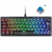 MARS GAMING Teclado Alambrico Mecanico Mkminipro Switch Azul/ Negro USB