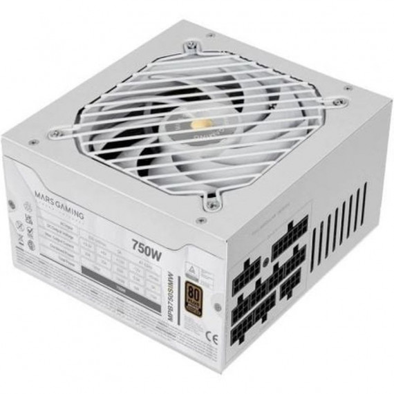 MARS GAMING Fuente Alimentacion MPB750SIM/ 750W 80 Plus Bronze Blanco Ventilador 14CM/ 80 Plus Bronze