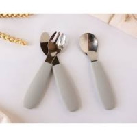 Kiokid Cubiertos Acero Inox Silicona 3UD Ref 4165 / 4166  KIOKIDS