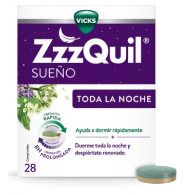 ZZZQUIL Sue&ntilde;o Toda la Noche 28 Comprimidos