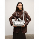 OLEND Bolsos Bolso ölend Miniona Vegan Leather Bag Silver