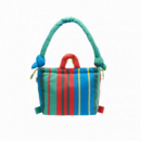 OLEND Bolsos Bolso Mochila ölend Ona Soft Cotton Colorful Stripes