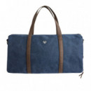 131128 Bolsos SILBON Hombre Bolsa de Viaje Clasica Azul Marino