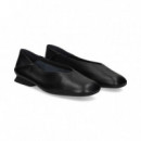 Costura Talon Bailarina Piel Negro  CAMPER