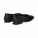 Costura Talon Bailarina Piel Negro  CAMPER