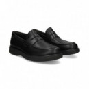 Mocasin Antifaz Piel Negro  CAMPER