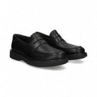 Mocasin Antifaz Piel Negro  CAMPER