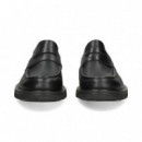 Mocasin Antifaz Piel Negro  CAMPER