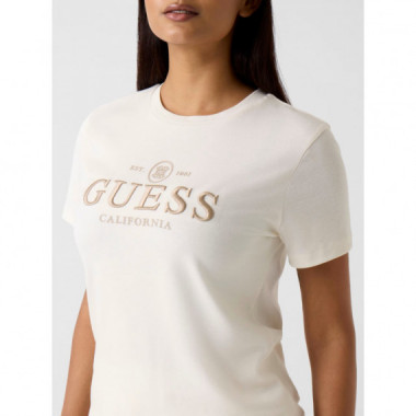 Camiseta con Logo Bordado de GUESS