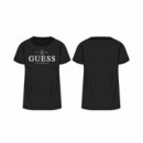 Camiseta con Logo Bordado de GUESS