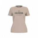 Camiseta con Logo Bordado de GUESS