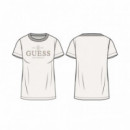 Camiseta con Logo Bordado de GUESS