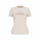 Camiseta con Logo Bordado de GUESS