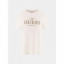 Camiseta con Logo Bordado de GUESS