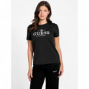 Camiseta con Logo Bordado de GUESS