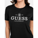 Camiseta con Logo Bordado de GUESS
