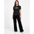 Camiseta con Logo Bordado de GUESS