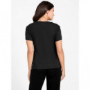 Camiseta con Logo Bordado de GUESS