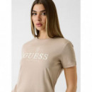 Camiseta con Logo Bordado de GUESS