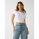 Camiseta con Brillantes en el Logo de GUESS