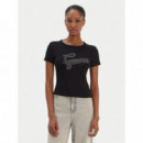 Camiseta con Brillantes en el Logo de GUESS