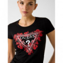Camiseta de Estampado Floral de GUESS