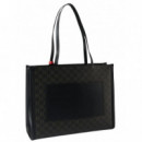KARL LAGERFELD - Ikon Monogram Cc Square Tote - 2LS - B1W30022/2LS