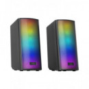 MARS GAMING Altavoces para Pc MSRGB2 BLUETOOTH 15W Ranura Micro Sd,con Luces Led