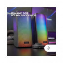 MARS GAMING Altavoces para Pc MSRGB2 BLUETOOTH 15W Ranura Micro Sd,con Luces Led