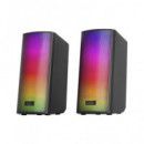 MARS GAMING Altavoces para Pc MSRGB2 BLUETOOTH 15W Ranura Micro Sd,con Luces Led