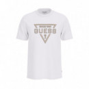 Camiseta con Logo de Triángulo de GUESS