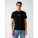 Camiseta Logo Cinta Parche de GUESS