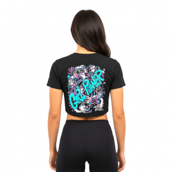 Girl Power Crop Top Black  LINDA FAVELA