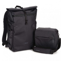 SHIMODA Mochila Side Street 28L Anthracite Starter Kit