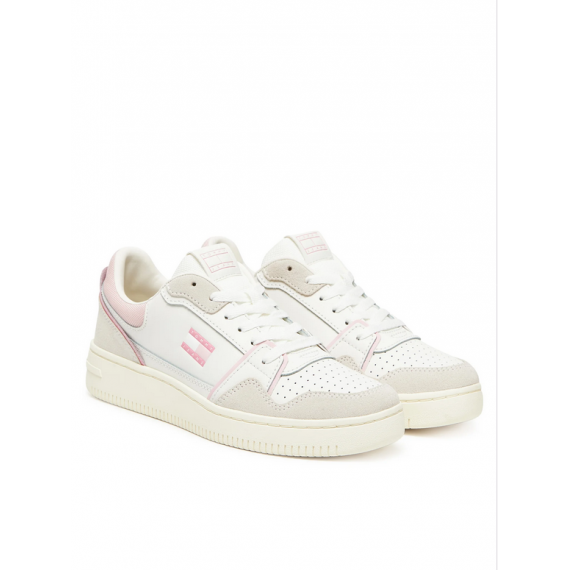 Sneaker TOMMY JEANS Retro Blanco Rosa