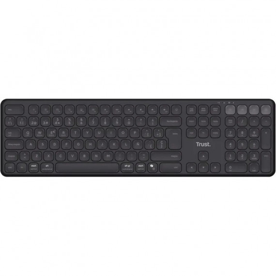 Teclado TRUST Vaiya Recargable Wireless BLUETOOTH Black