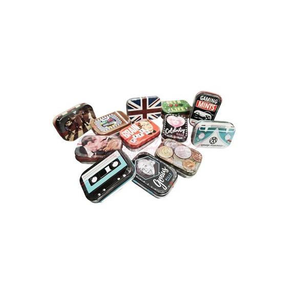 Caja de Metal Retro Surtido Diseños London, Paris, Fith Avenue, Keep Calm, Etc 15080  LALO