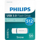 PHILIPS Pendrive 512GB USB3.0 Blanco hasta 120MB/S