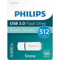 PHILIPS Pendrive 512GB USB3.0 Blanco hasta 120MB/S