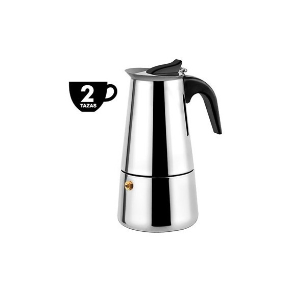 MUVIP Cafetera Portatil Italiana de Acero Inoxidable 2 Tazas
