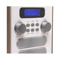 DENVER Radio Portatil Dab Fm Vintage Blanco DAB-48