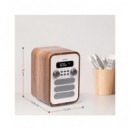 DENVER Radio Portatil Dab Fm Vintage Blanco DAB-48