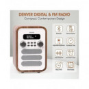 DENVER Radio Portatil Dab Fm Vintage Blanco DAB-48
