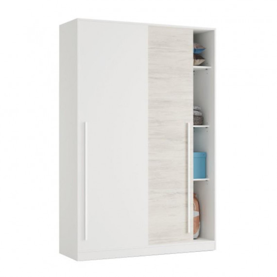 Armario 2P Correderas 200X120X50 Cm Blanco Artik  MOMI