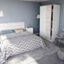 Armario 2P Correderas 200X120X50 Cm Blanco Artik  MOMI