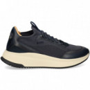 Deportivo Piel+calcetin Azul  HUGO BOSS